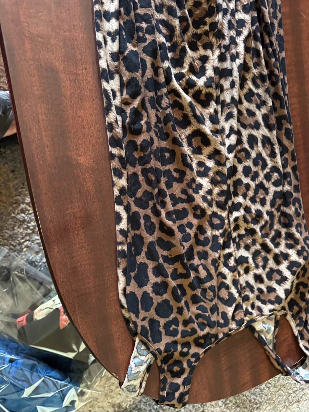 Leopard Print Bodysuit - Brown & Black Animal Print (a2-04)